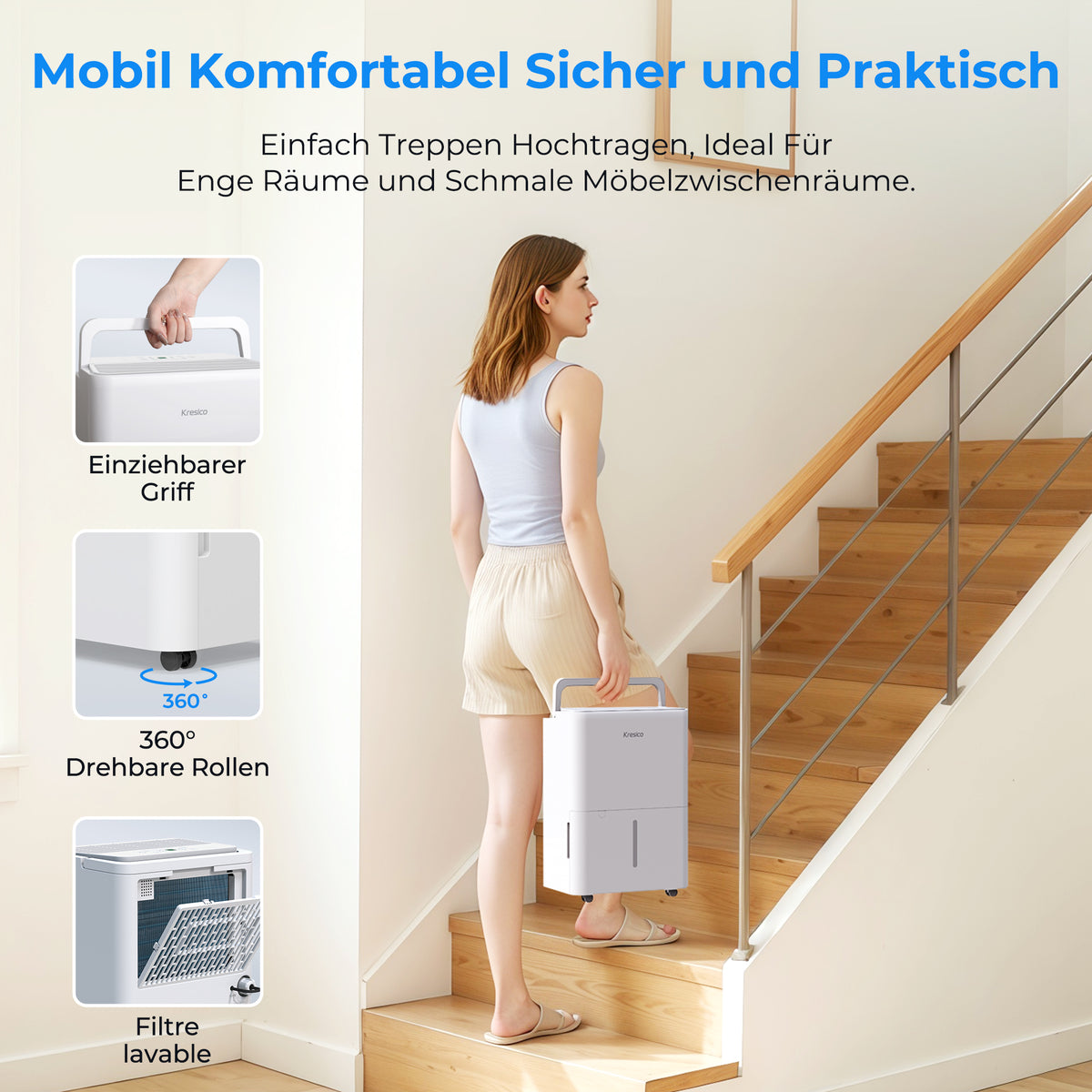Kresico Elektrischer Luftentfeuchter 12 L