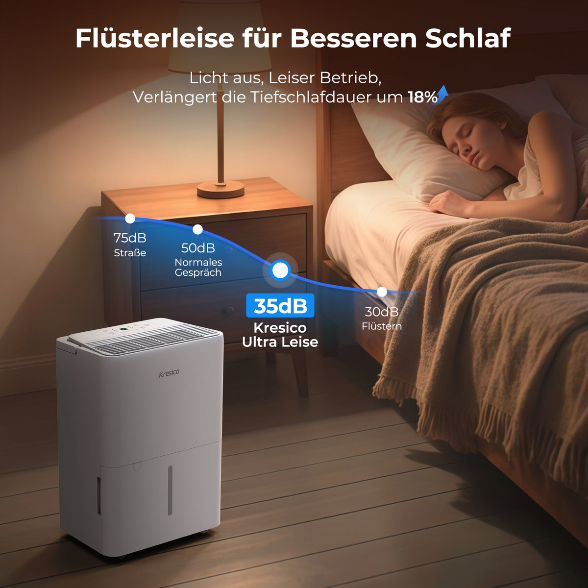 Kresico Elektrischer Luftentfeuchter 12 L